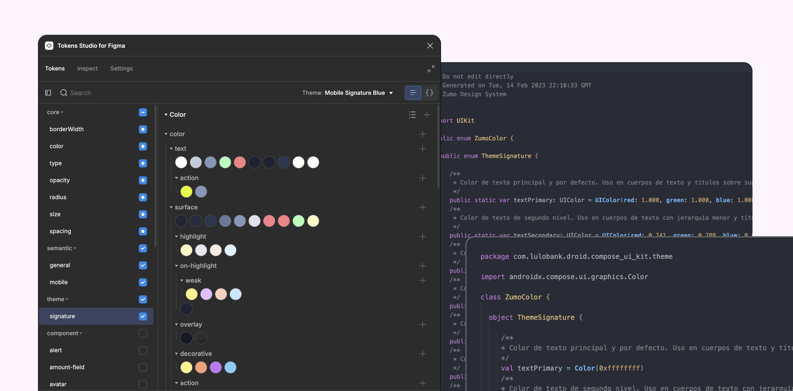 We successfully drove tokens defined in Figma to our native iOS and Android apps.