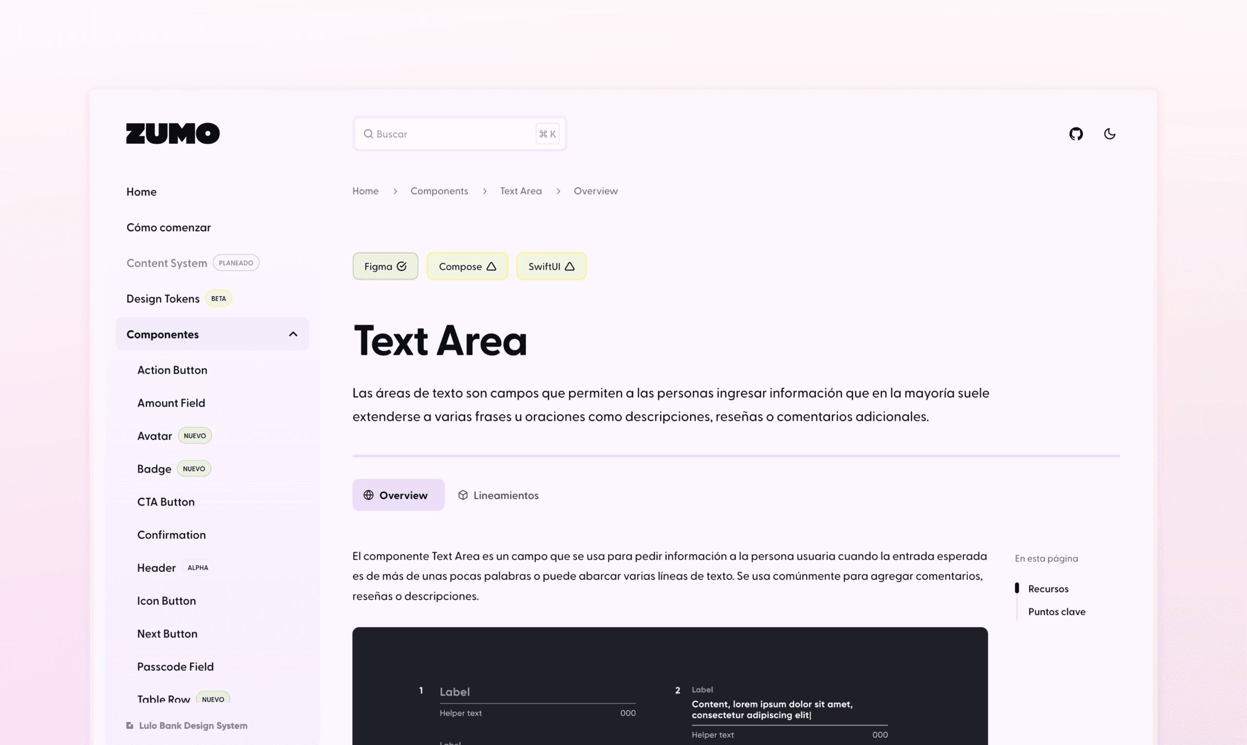 Component documentation example